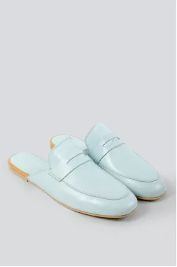 Элегантные голубые мюли больших размеров