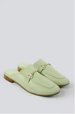 Мюлі фісташкові з прикрасою великих  розмірів