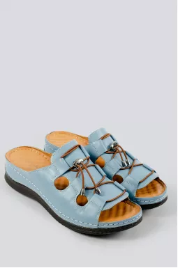 Шлепанцы со шнуровкой в ​​цвете деним больших размеров