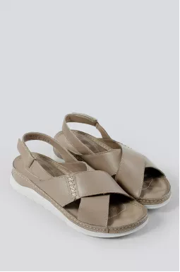 Босоніжки у кольорі мокко великих розмірів