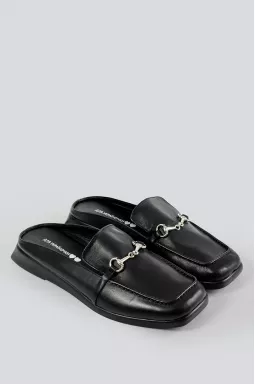 Черные мюли на широкую ножку больших размеров