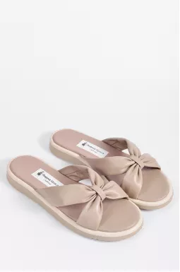 Шлепанцы кожаные на широкие ножки больших размеров