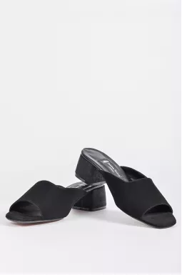 Шлепанцы черные замшевые больших размеров