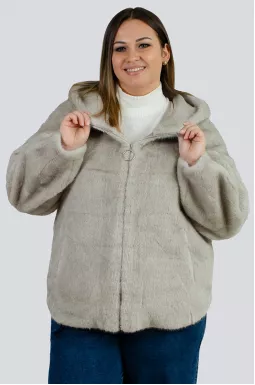 Полушубок с молнией больших размеров