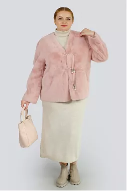 Кардиган хутряний з прикрасами великих розмірів