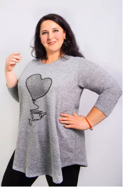 Блуза з декором батал