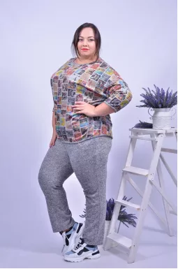 Костюм прогулочный стильный супер батал