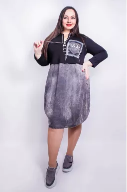 Сукня з поясом повсякденна супер батал