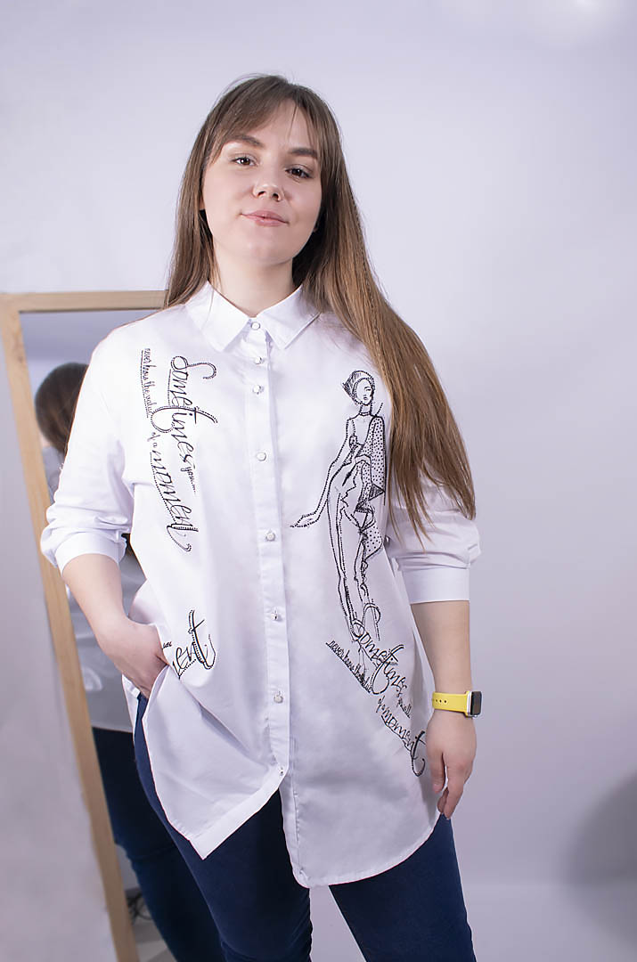 Сорочка під брюки батал