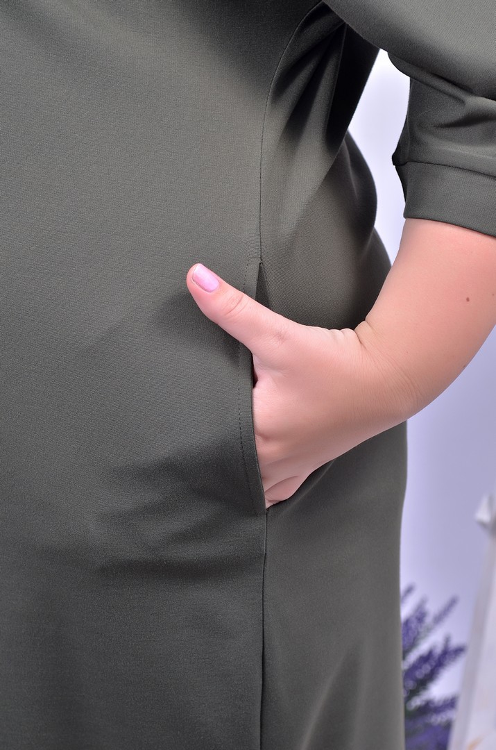 Сукня хакі повсякденна батал