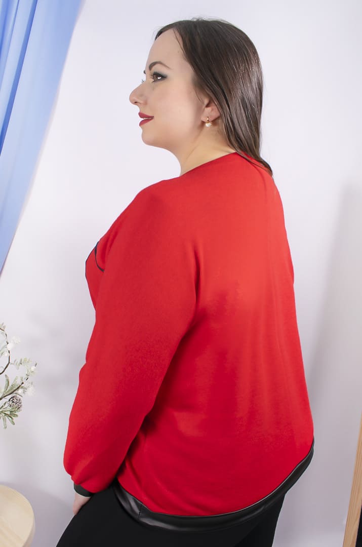 Bluza_teplaya_s_kozhanymi_vstavkami_batal_pishna_krasa Блуза тепла зі шкіряними вставками батал