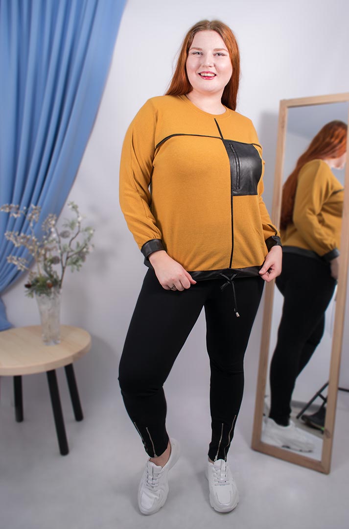 Bluza_teplaya_s_kozhanymi_vstavkami_batal_pishna_krasa Блуза тепла зі шкіряними вставками батал