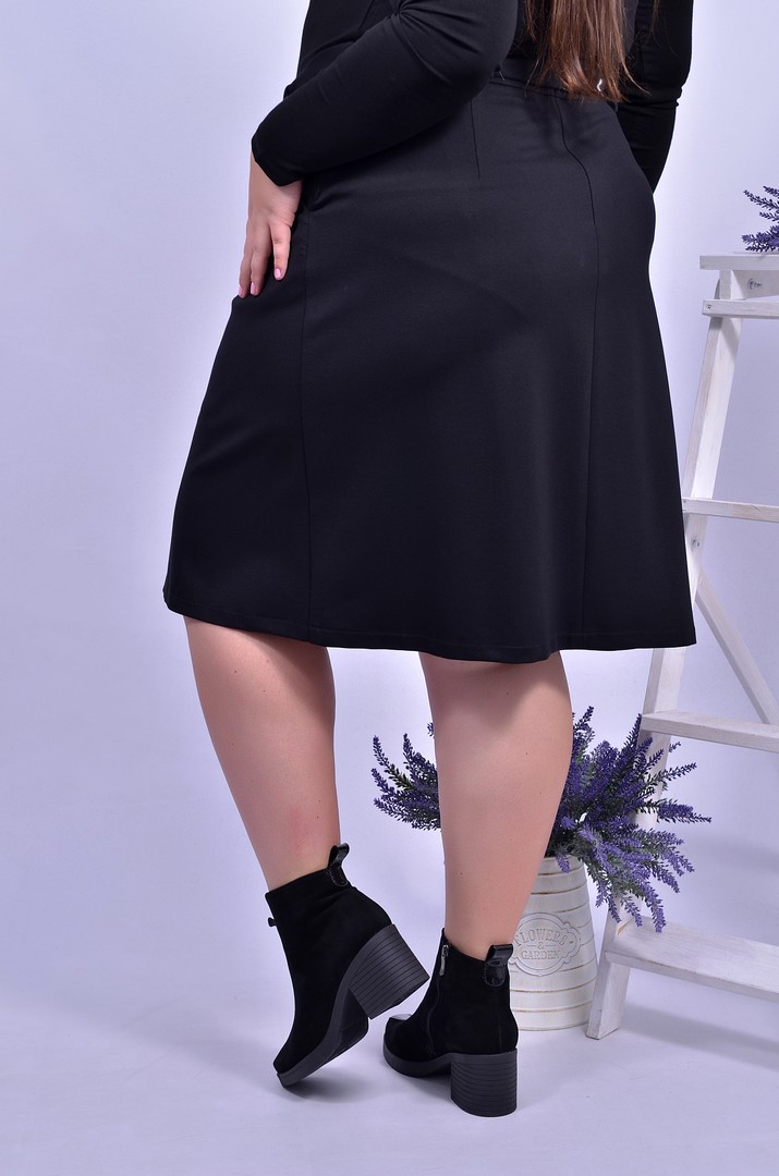 Спідниця пряма з поясом батал