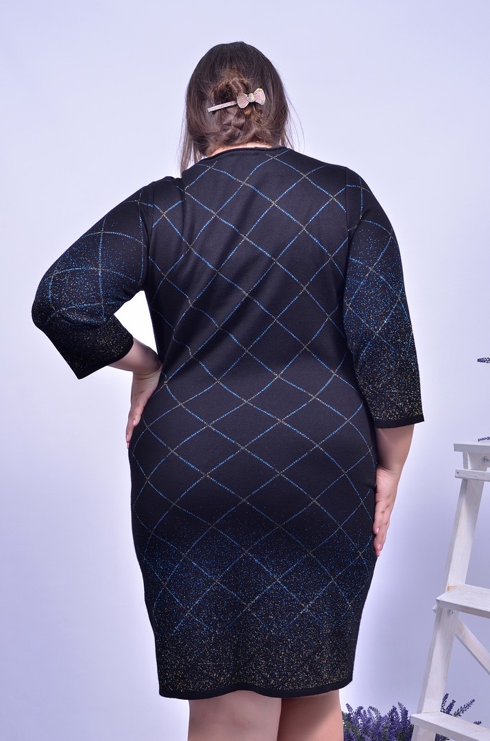 Сукня повсякденна коротка з прикрасою батал