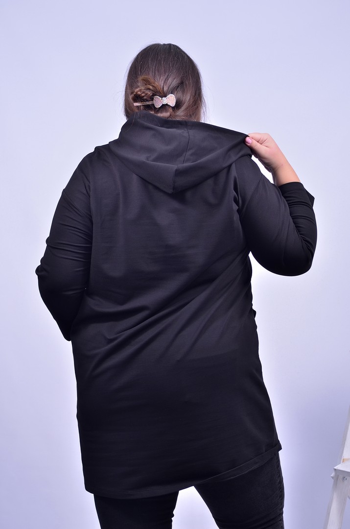 Туніка пряма з принтом батал