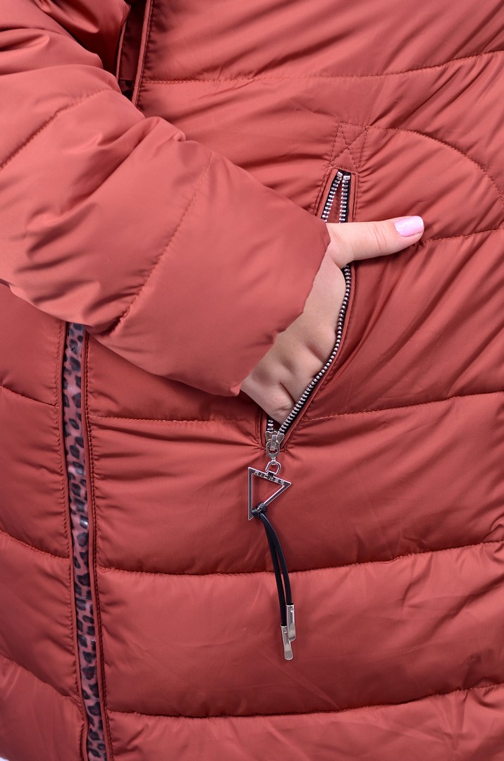 Куртка з леопардовими вставками супер батал