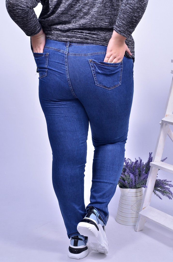 Джинси завужені зі стразами