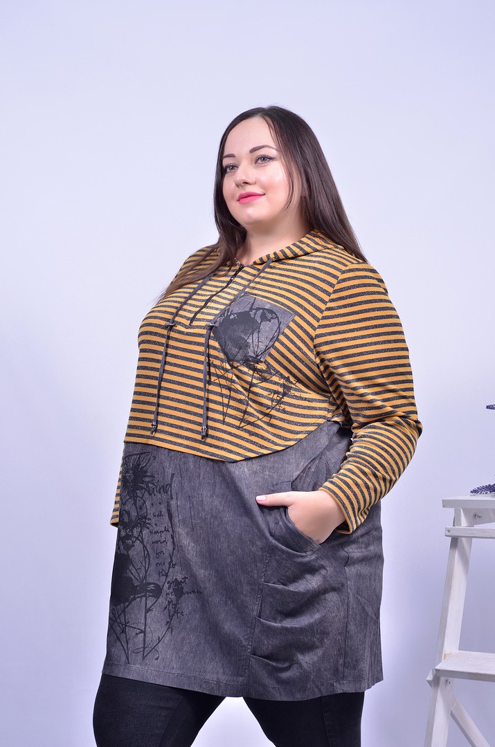 Туника трапеция супер батал