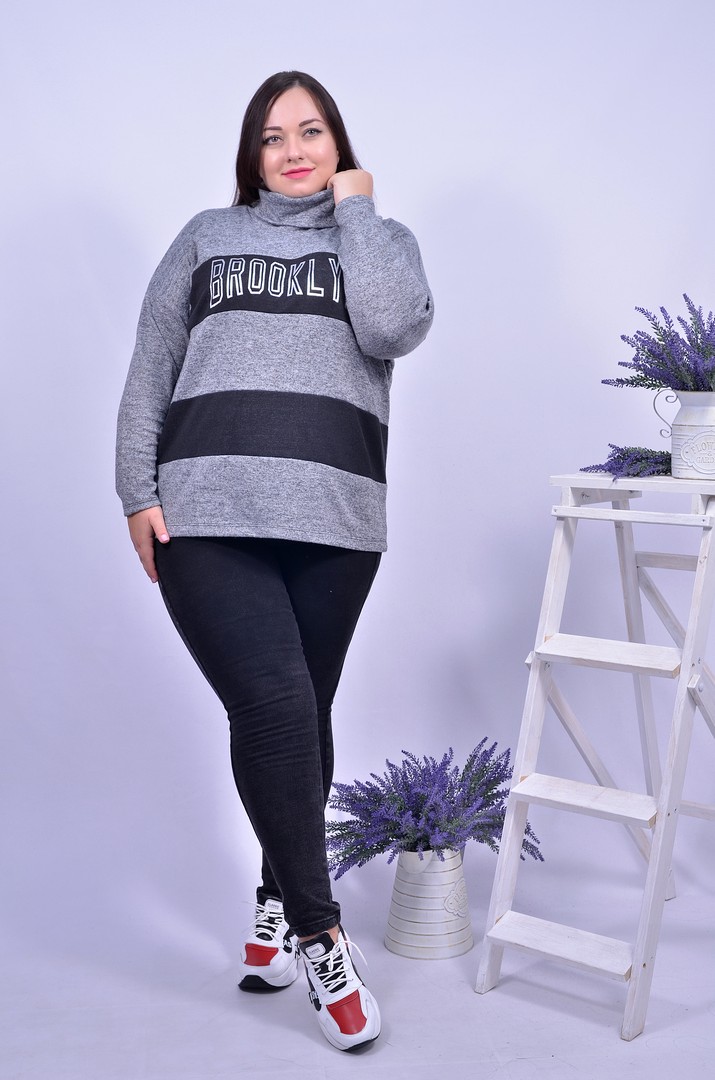 Теплый свитшот супер батал