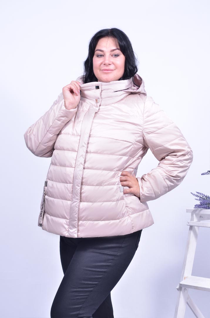 Куртка коротка з капюшоном супер батал