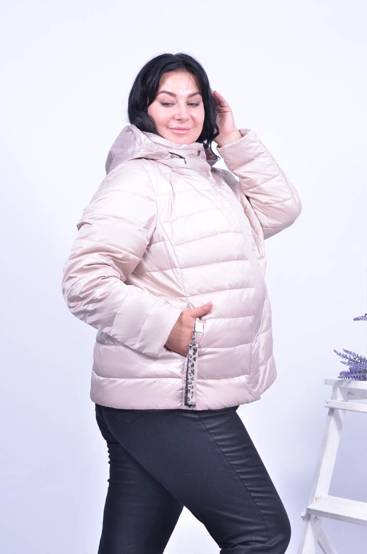 Куртка коротка з капюшоном супер батал