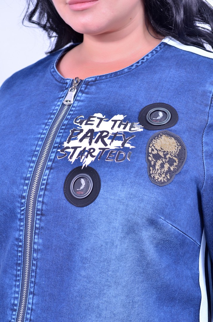 Куртка джинсова подовжена батал