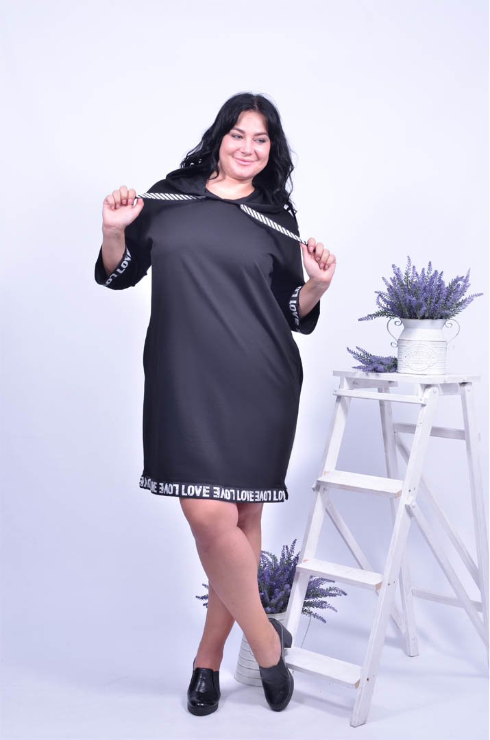 Cукня з капюшоном супер батал