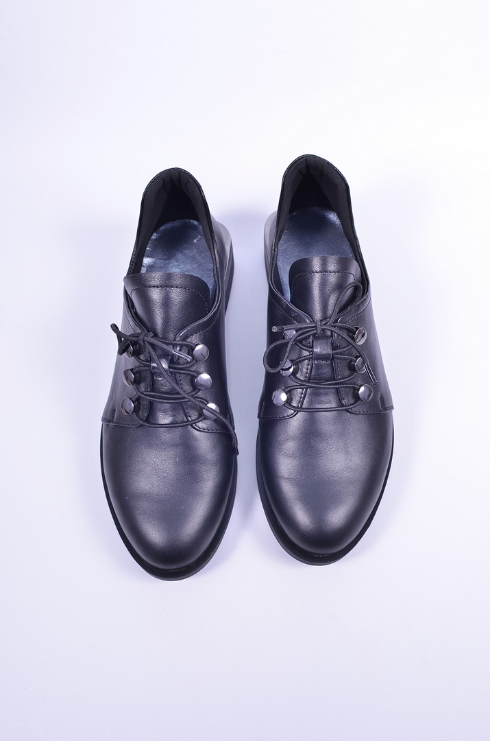 Туфли кожаные на шнуровке больших размеров