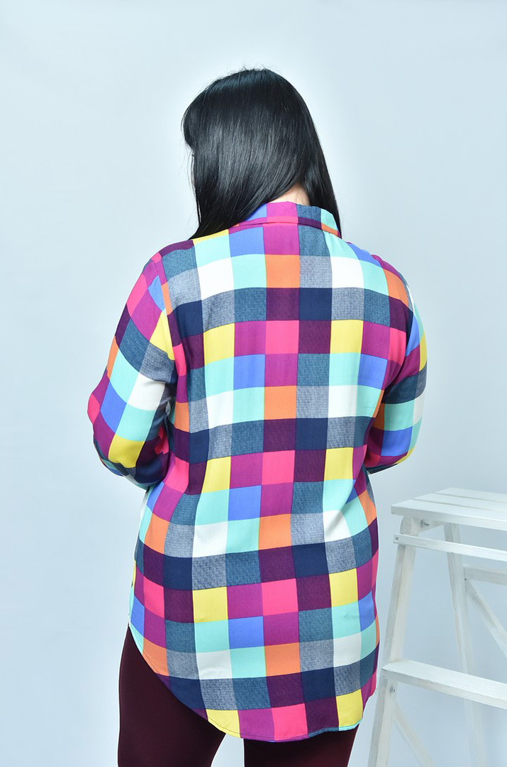 Туніка коротка сорочка в клетку супер батал