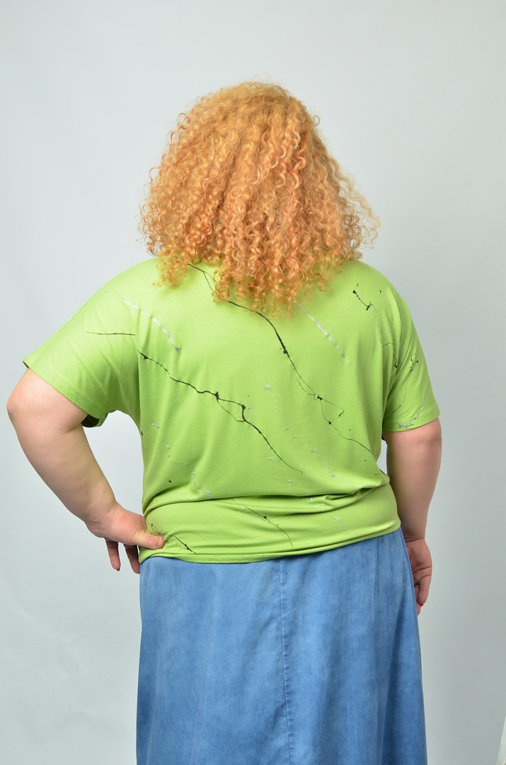 Блуза коротка трикотажна супер батал