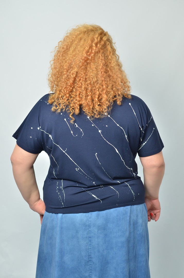 Блуза коротка трикотажна супер батал