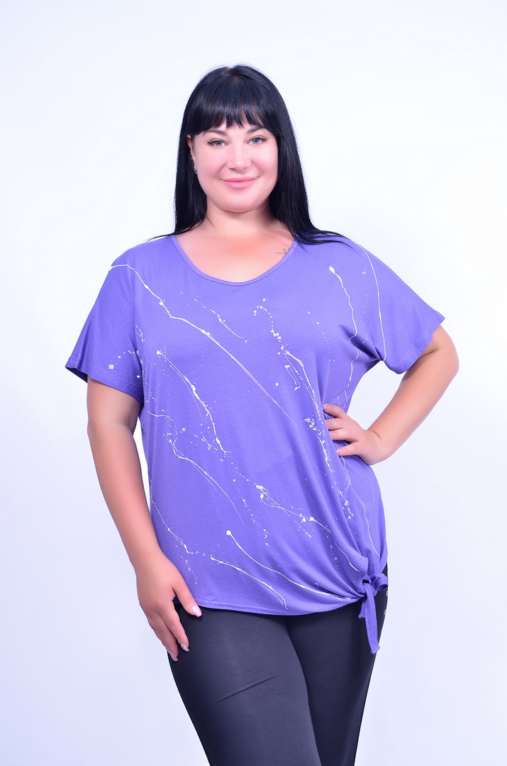 Блуза коротка трикотажна супер батал