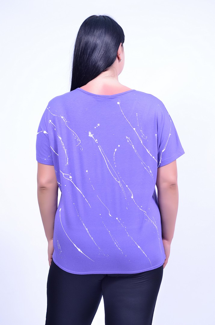 Блуза коротка трикотажна супер батал