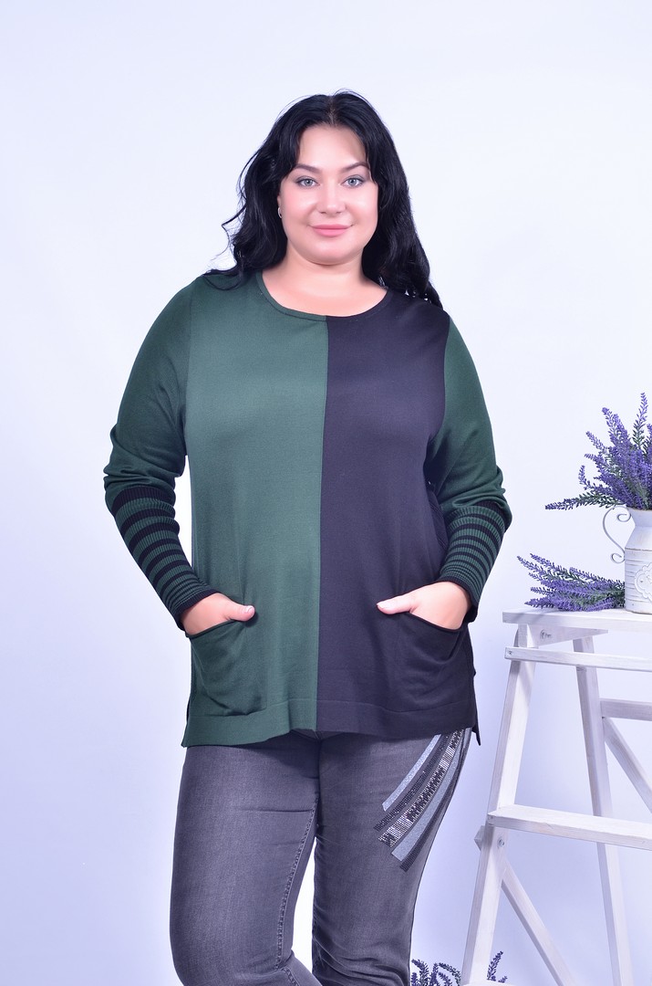 Джемпер цветной батал