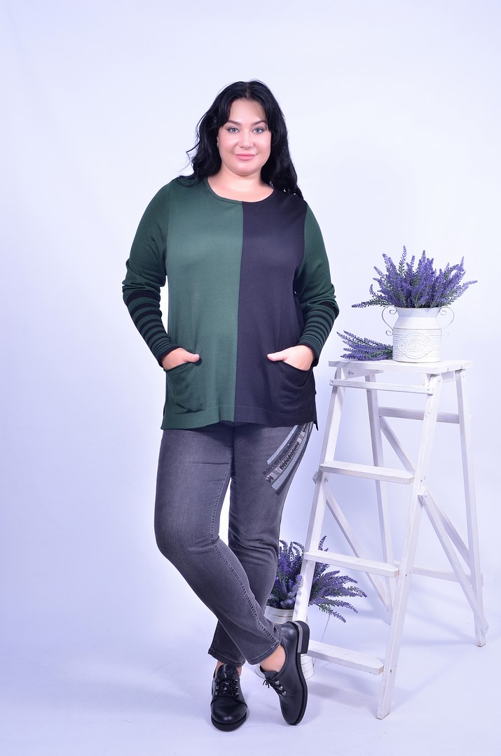 Джемпер цветной батал