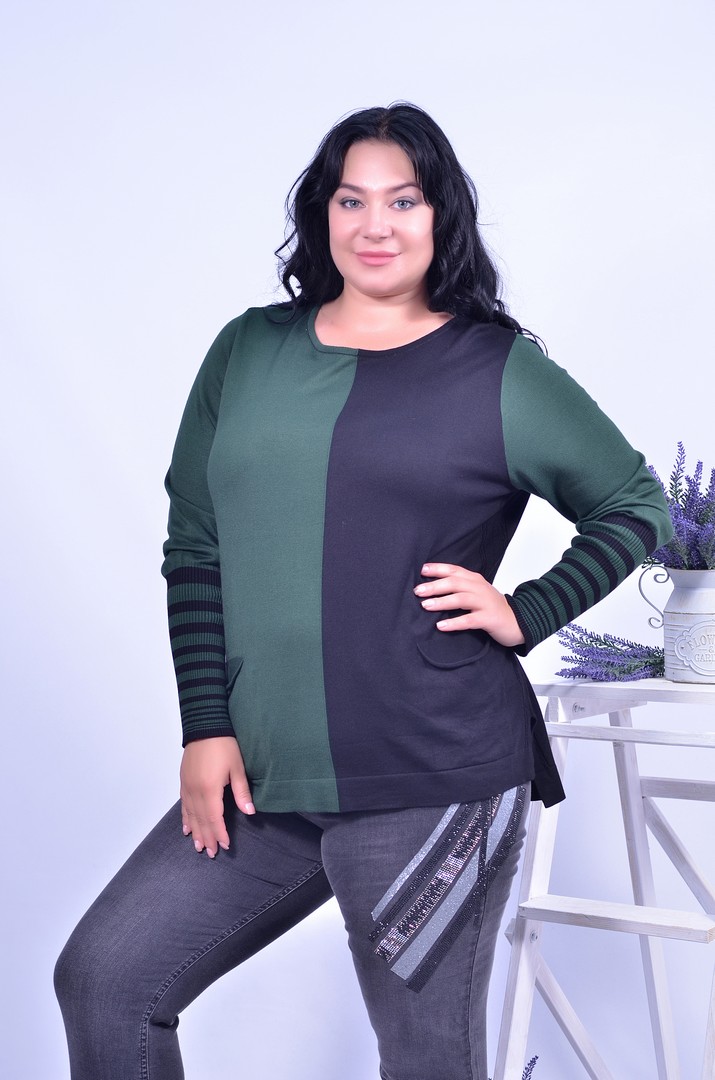 Джемпер цветной батал