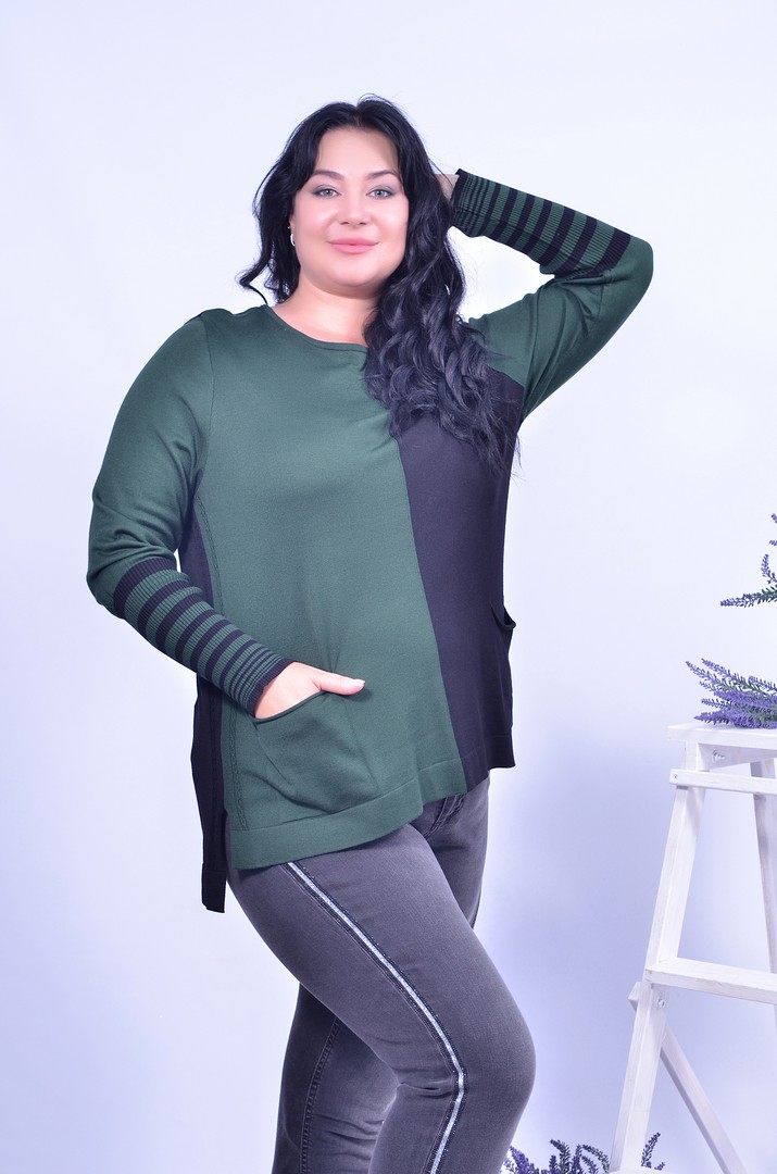 Джемпер цветной батал