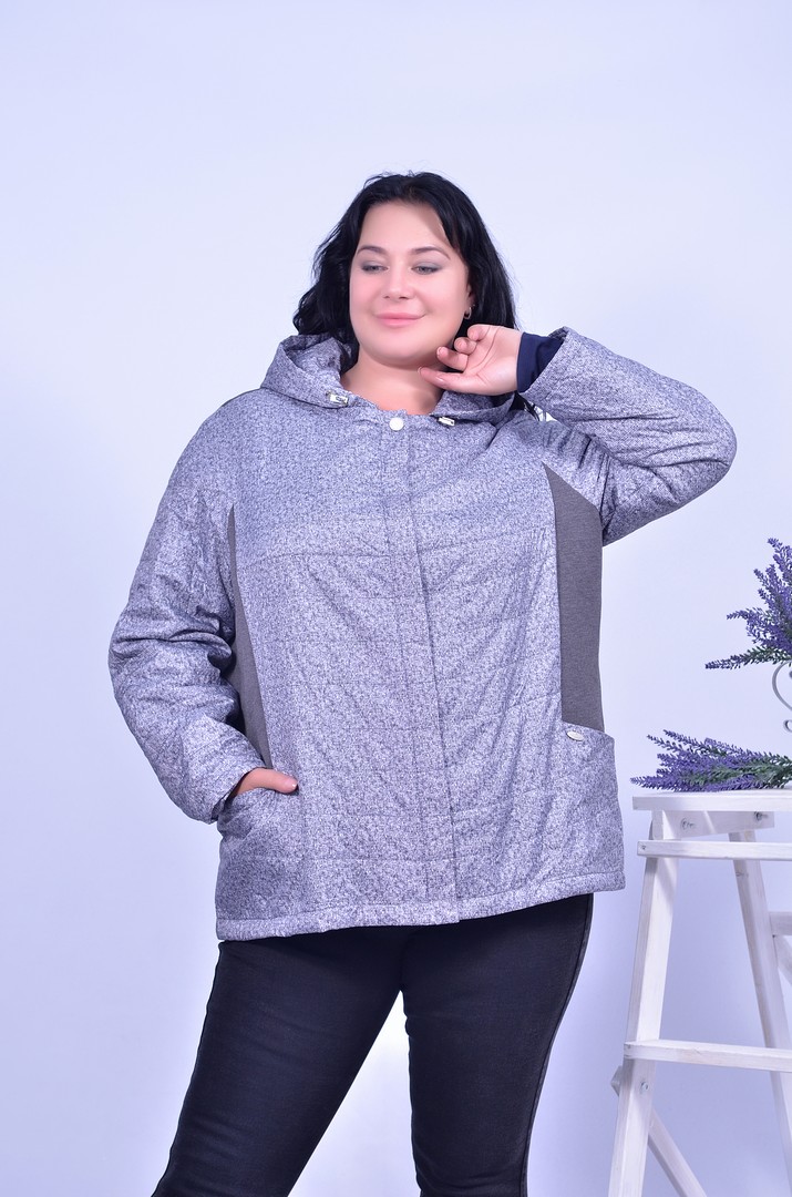 Куртка коротка з капюшоном супер батал