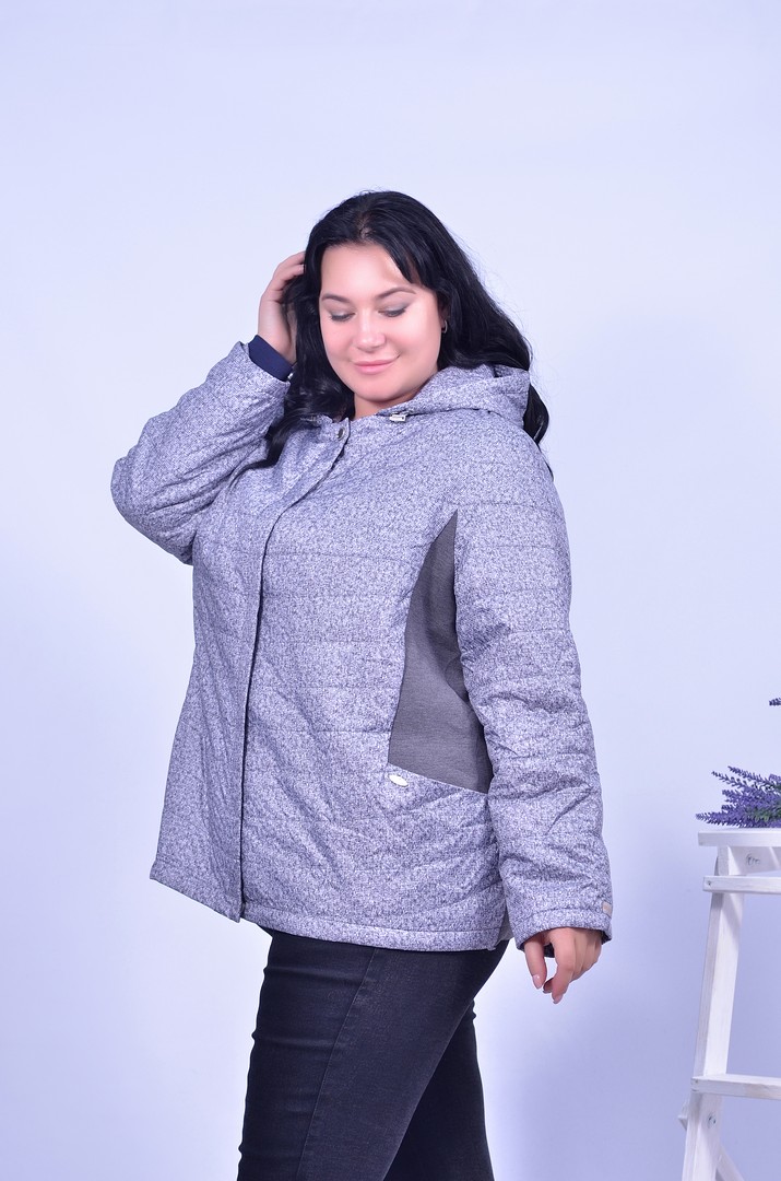 Куртка коротка з капюшоном супер батал