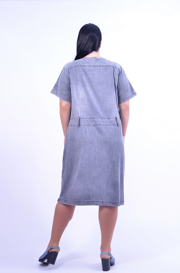 Сукня денім повсякденна батал