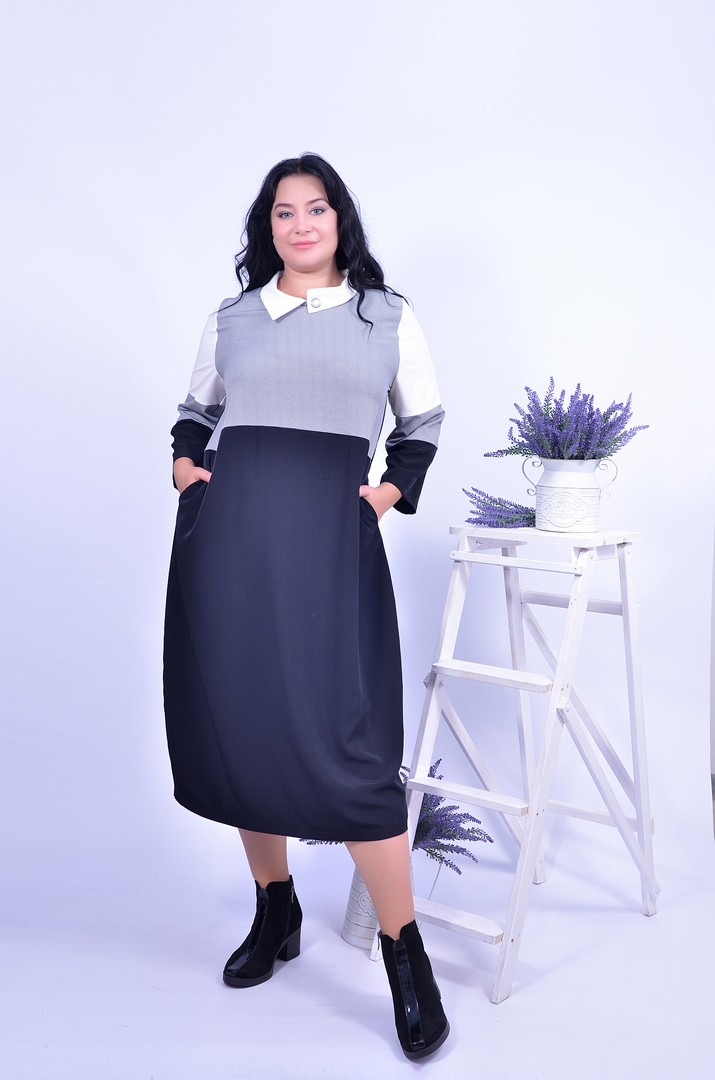 Платье в офис батал