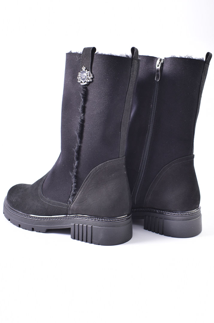 Напівчоботи зимові з нубуку великих розмірів