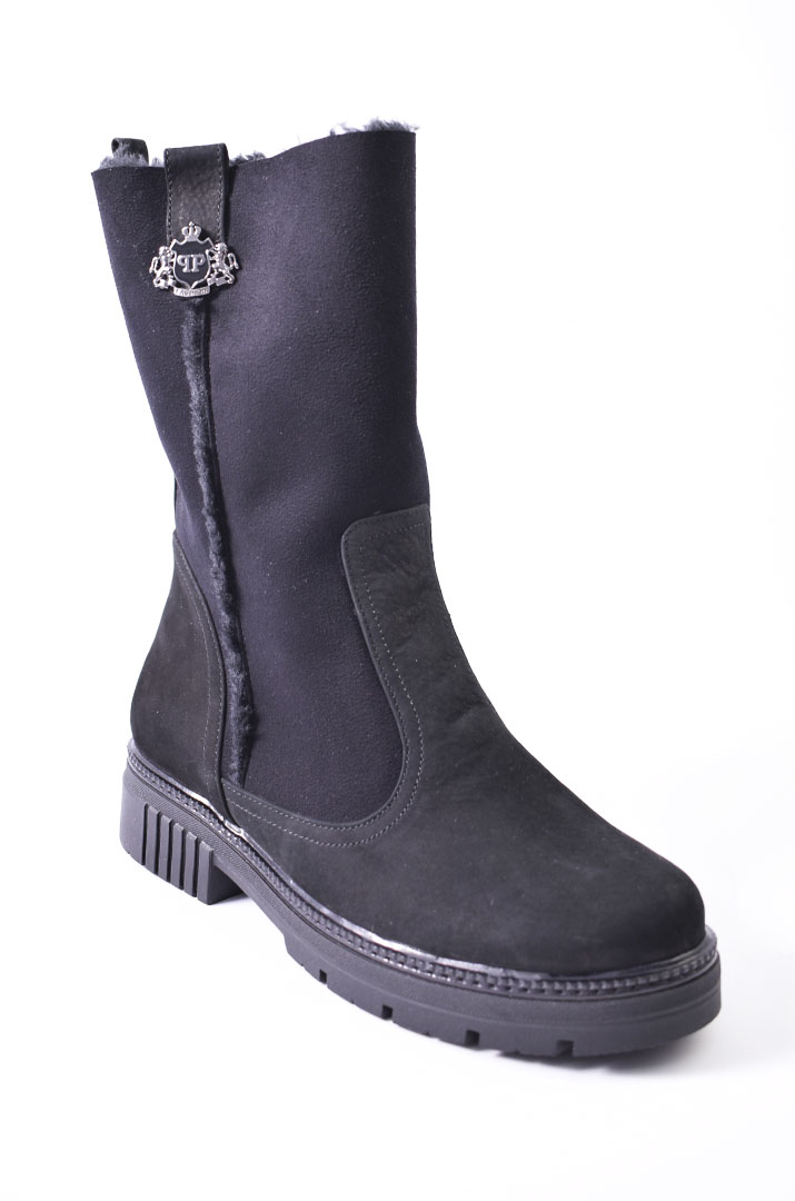 Напівчоботи зимові з нубуку великих розмірів