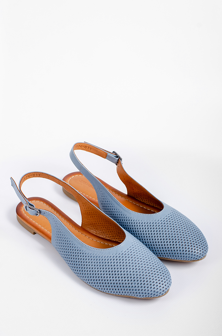 Туфлі з перфорацією у кольорі денім великих розмірів