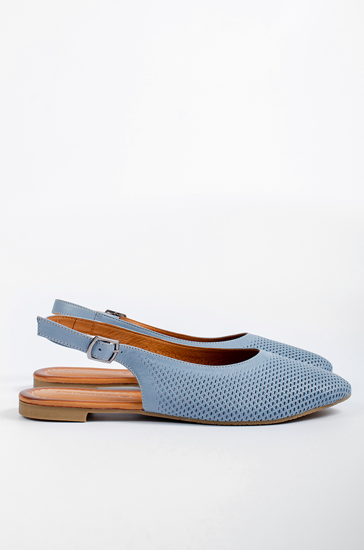 Туфлі з перфорацією у кольорі денім великих розмірів