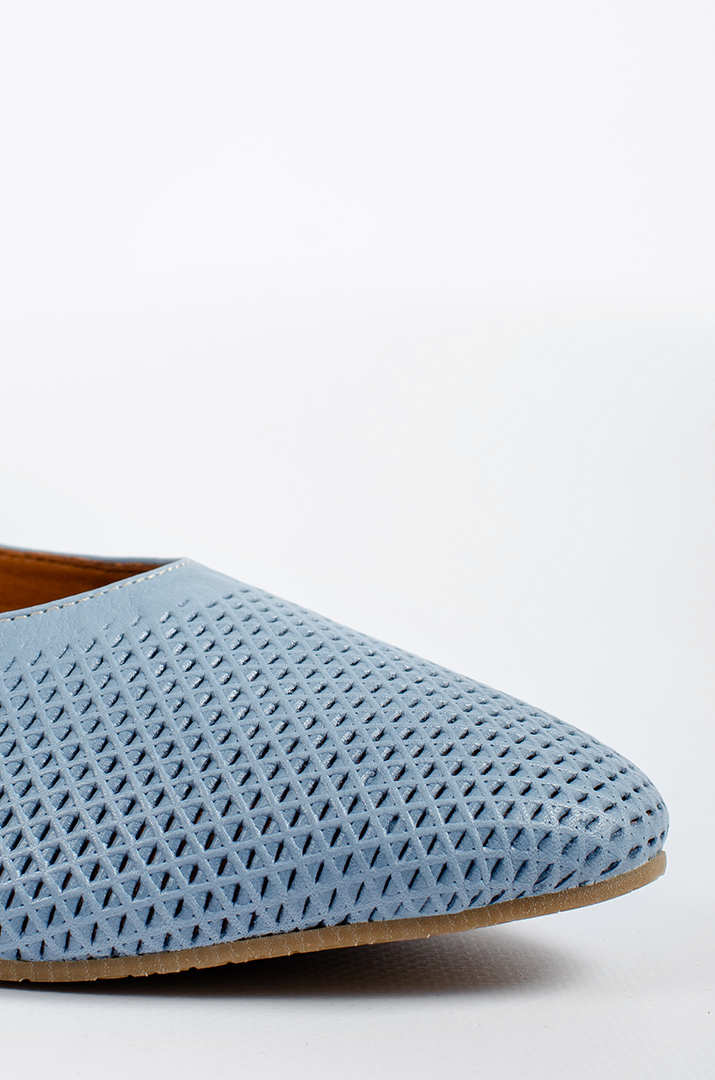 Туфлі з перфорацією у кольорі денім великих розмірів