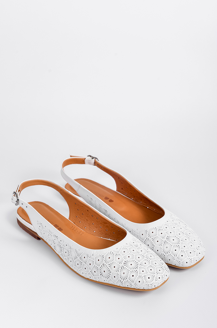 Туфлі білі в візерунок великих розмірів