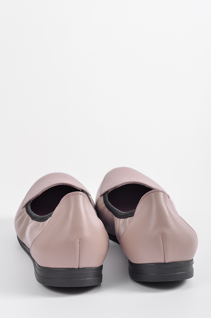 Шкіряні балетки в кольорі візон великих розмірів