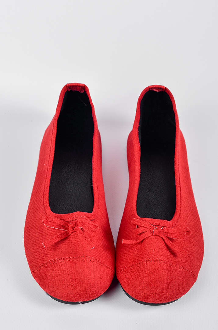 Балетки з делікатним бантиком в кольорах великих розмірів