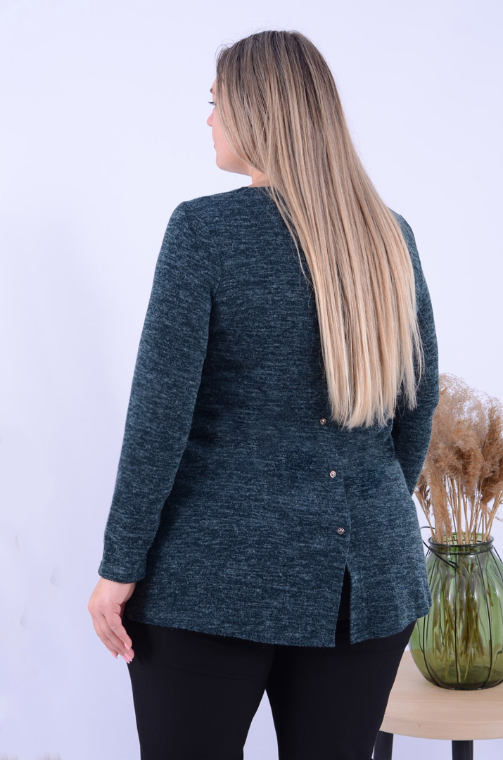 Блуза теплая с кружевом